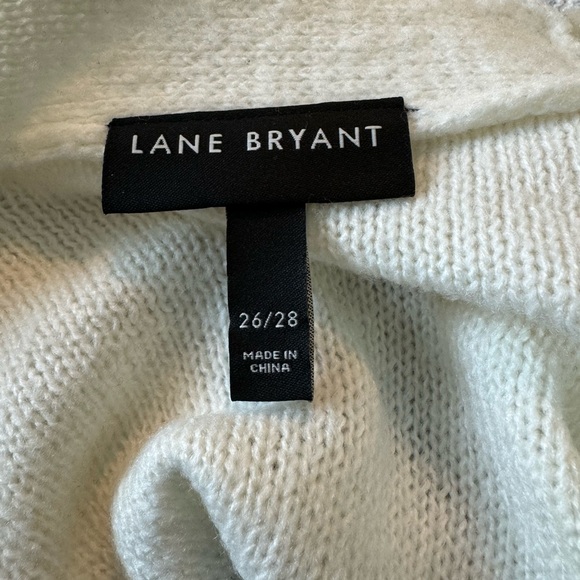 Lane Bryant plus size Open Front Cardigan Sweater.Color:off white and light gray - Picture 8 of 9